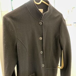 Talbots black boiled wool jacket